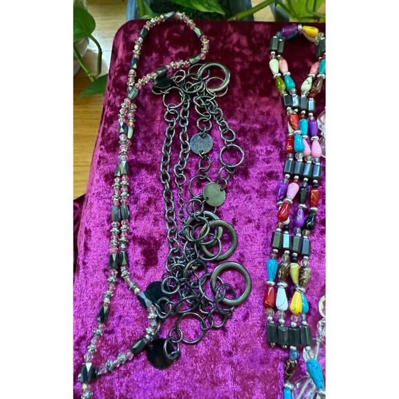 Mixed Necklaces Lot - Beads Chains Metal Glass - Picture 2 of 6